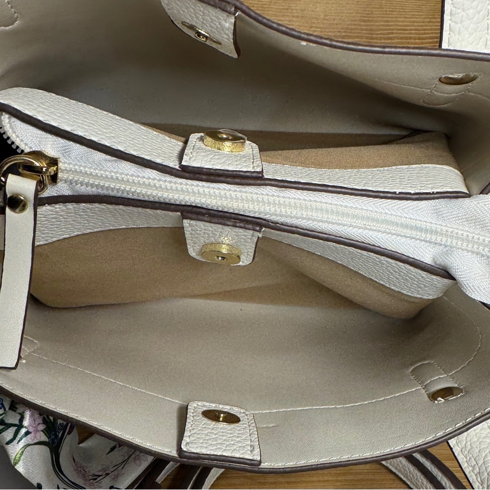 Nanette Lepore Asahi Triple Section Shoulder & Crossbody Bag with Twilly - Picture 3 of 10
